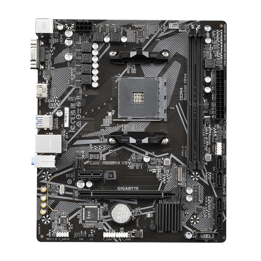 Gigabyte A520M K V2 AM4 DDR4 MATX HDMI/VGA USB3.2 SATA3 AMD Anakart