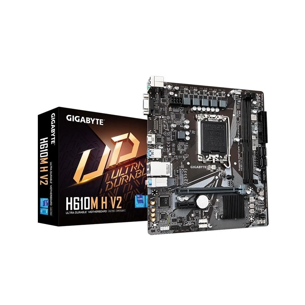 Gigabyte H610M-H v2 Intel Soket 1700p DDR5 5600MHz mATX Gaming (Oyuncu) Anakart