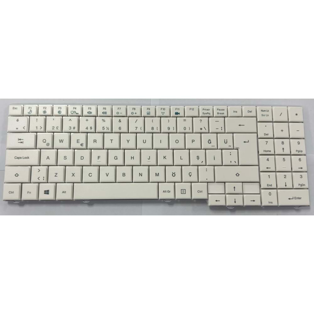 Retro NBKL004W Casper MB50 Uyumlu Beyaz Notebook Klavyesi