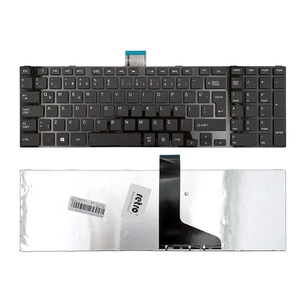 Retro NBKL121TR Toshiba Dynabook Satellite C850, L850 Notebook Klavyesi - Siyah - TR - WF