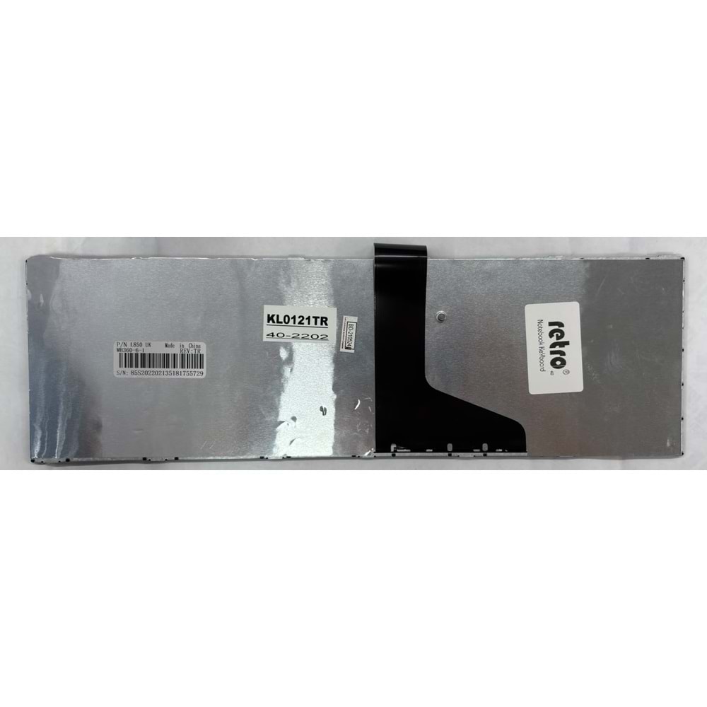 Retro NBKL121TR Toshiba Dynabook Satellite C850, L850 Notebook Klavyesi - Siyah - TR - WF
