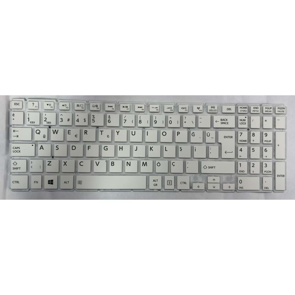 Retro NBKL893W Toshiba Satellite L50-B Uyumlu Notebook Klavyesi - Beyaz - TR