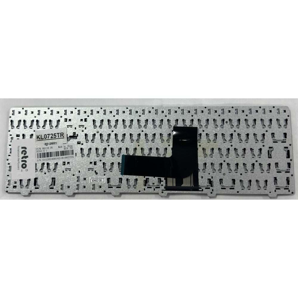 Retro NBKL725TR Dell M5110 Uyumlu Notebook Klavyesi - Siyah -TR