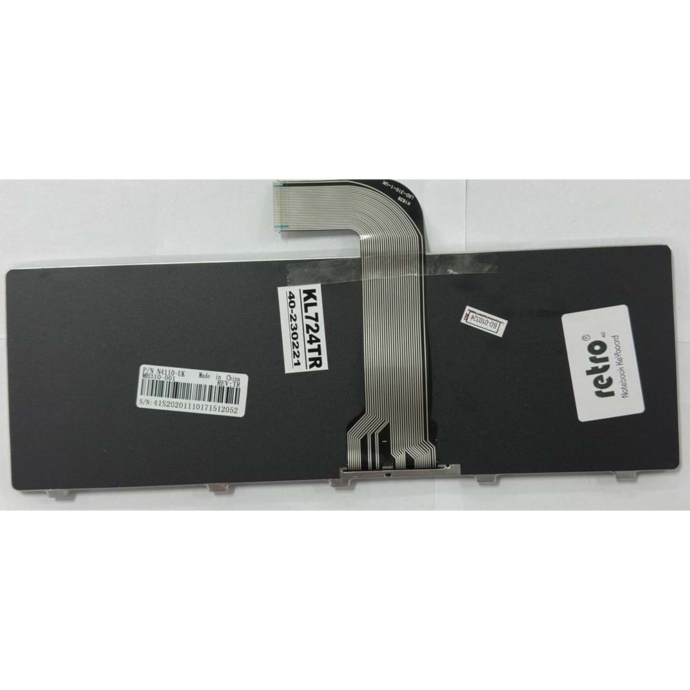 Retro NBKL724TR Dell Inspiron M4040 Uyumlu Nb Klavyesi - Siyah - TR