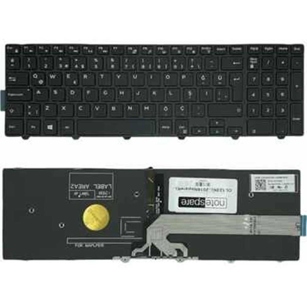 Retro NBKL858 Dell Inspiron 3542 Uyumlu Notebook Klavyesi - Siyah - TR