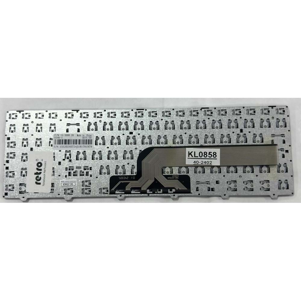 Retro NBKL858 Dell Inspiron 3542 Uyumlu Notebook Klavyesi - Siyah - TR