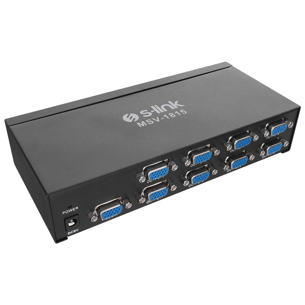 S-Link MSV-1815 8 Port VGA 150Mhz Monitör Splitter