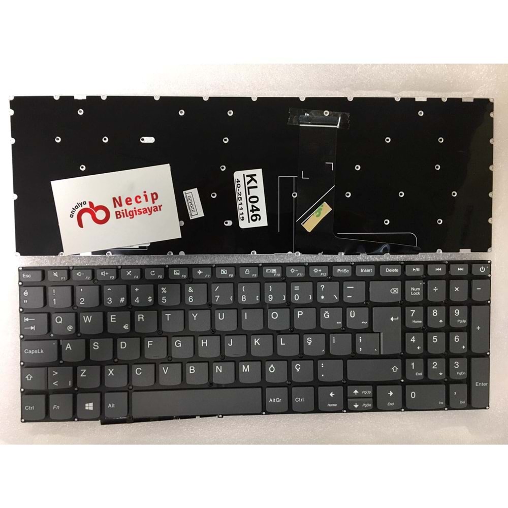 Retro NBKL046 Lenovo Ideapad 320-15ISK Uyumlu Siyah Notebook Klavyesi