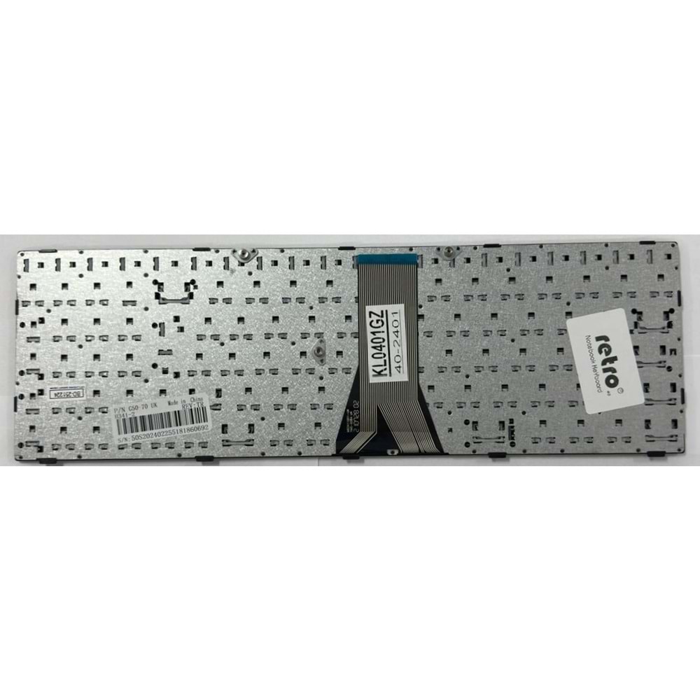 Retro NBKL401 Lenovo Ideapad Z510 Uyumlu Notebook Klavyesi - Siyah - TR