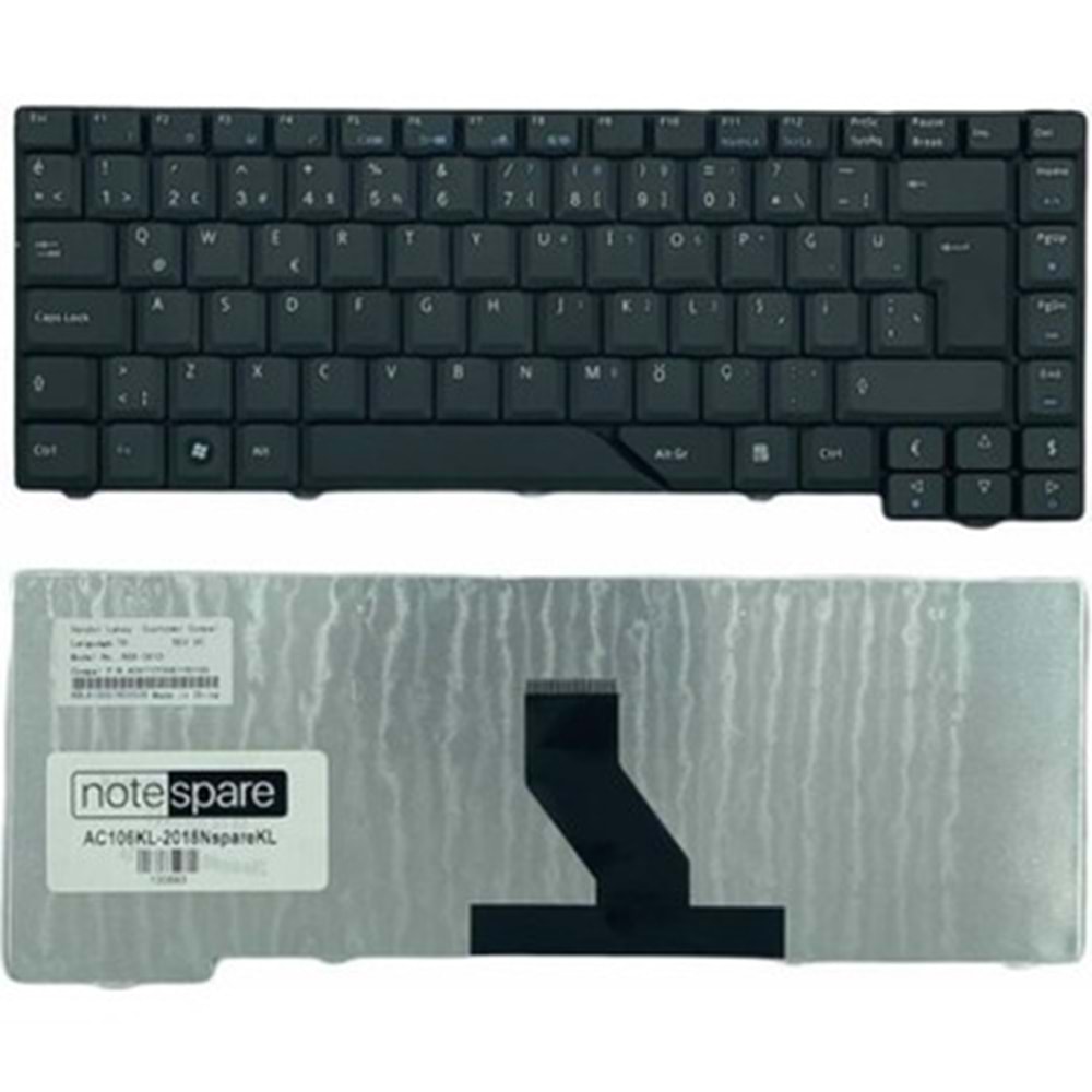 Retro NBKL402M Acer Aspire 4520, 4710 Uyumlu Notebook Klavye - Tuş Takımı / Mat - Siyah - TR