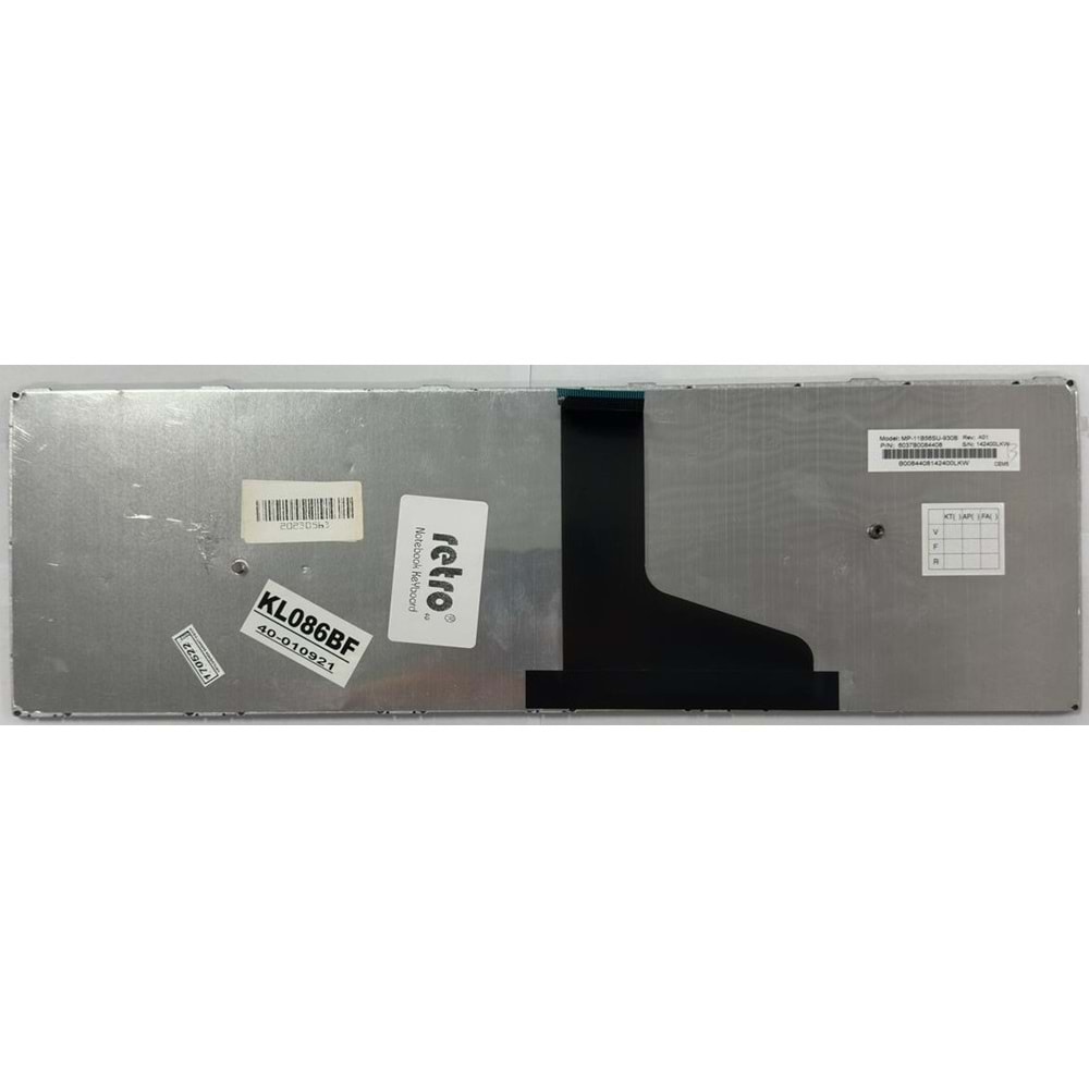 Retro NBKL086BF Toshiba Satellite C50-A Uyumlu Notebook Klavyesi - Siyah - TR - Çerçeveli