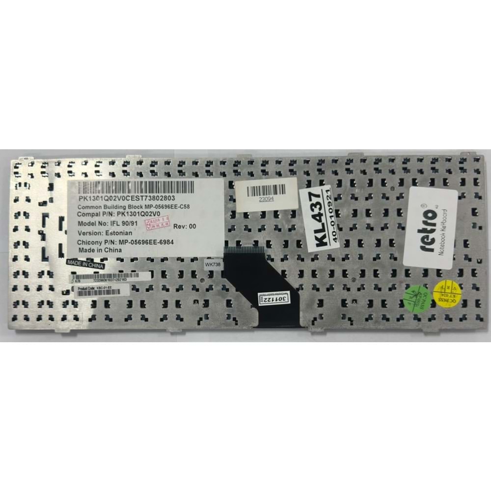Retro NBKL437 Casper TW3,TW7 Uyumlu Notebook Klavyesi - TR