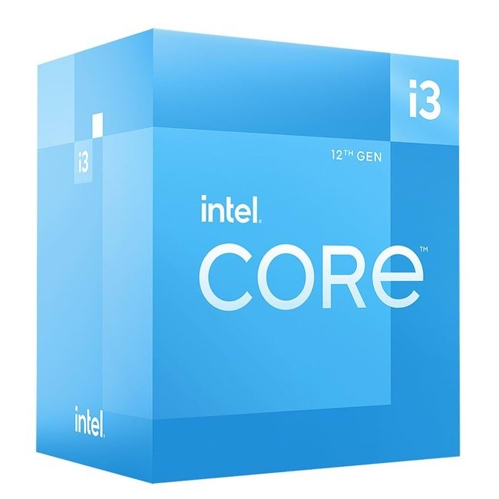 Intel Alder Lake Core İ3-12100F 3,3GHz 1700p 12MB Box (58W) NOVGA İşlemci