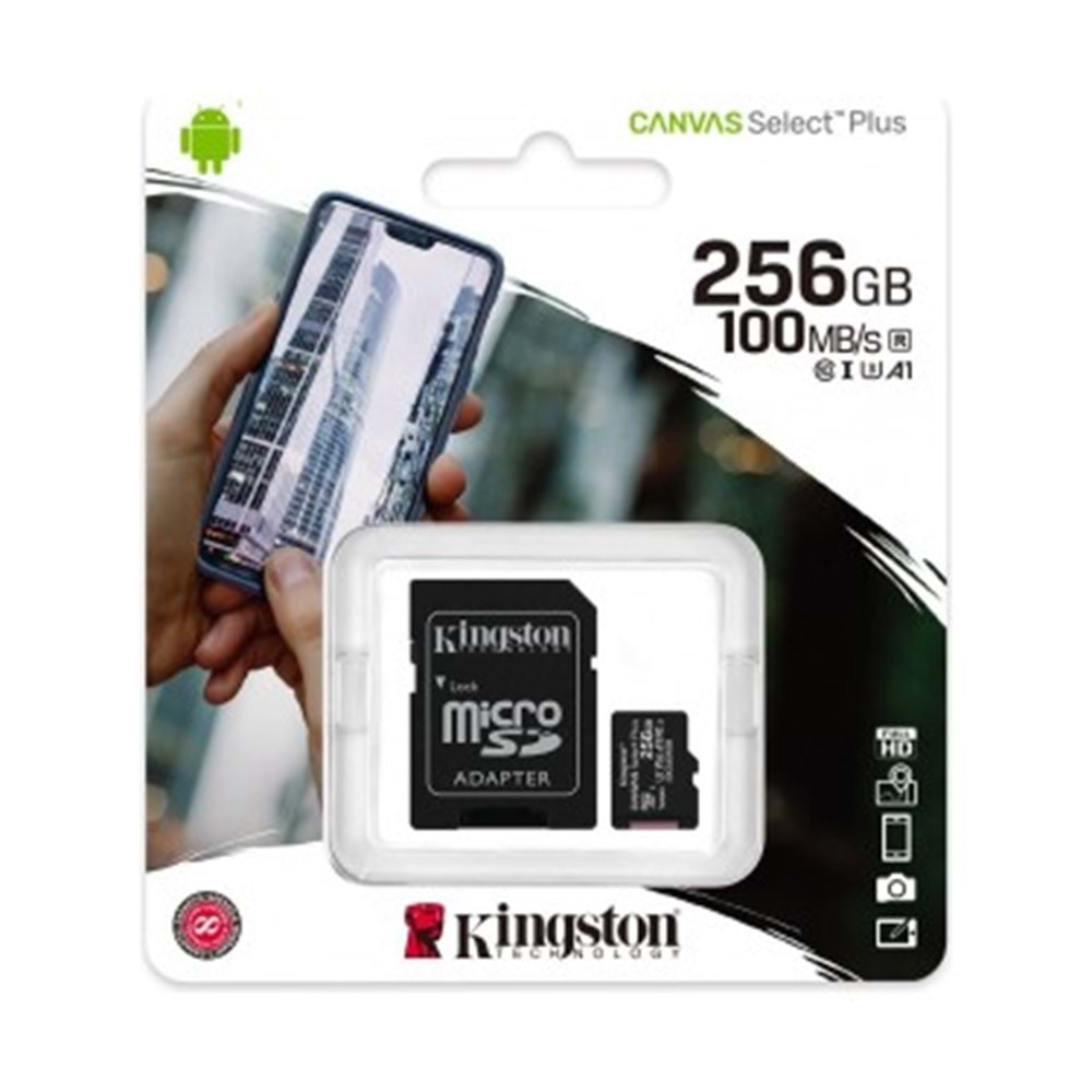 Kingston 256GB MicroSD Canvas Select C10 Hafıza Kartı (SDCS2/256GB)