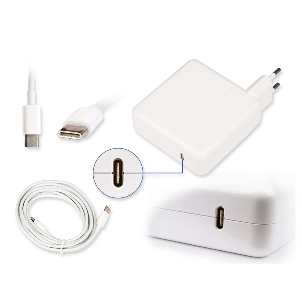 Retro RNA-AP13 Apple MacBook 87W 20,2V-4,3A/14,5V-2A/5,2V-2,4A Type-C PD Adaptör
