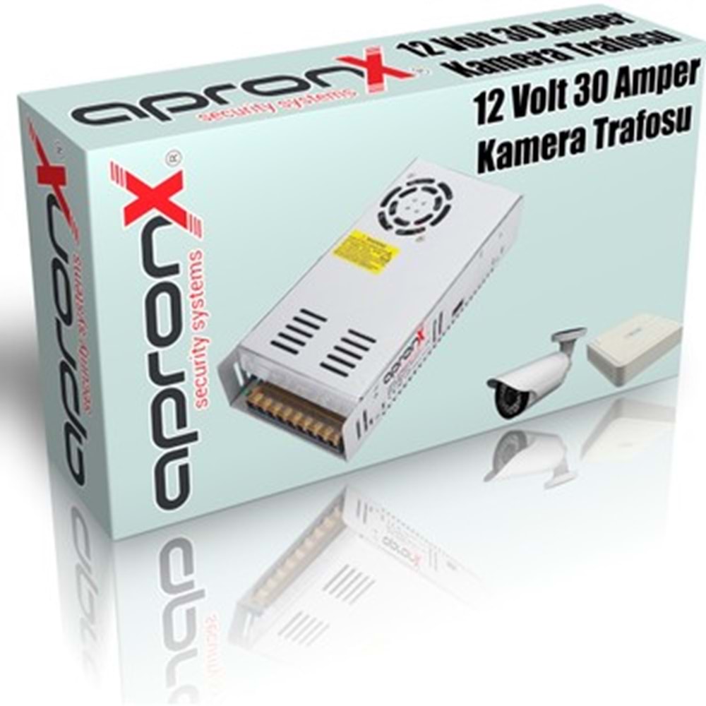 Apronx Apx-1230A 12V 30A Metal Kamera Güç Adaptörü