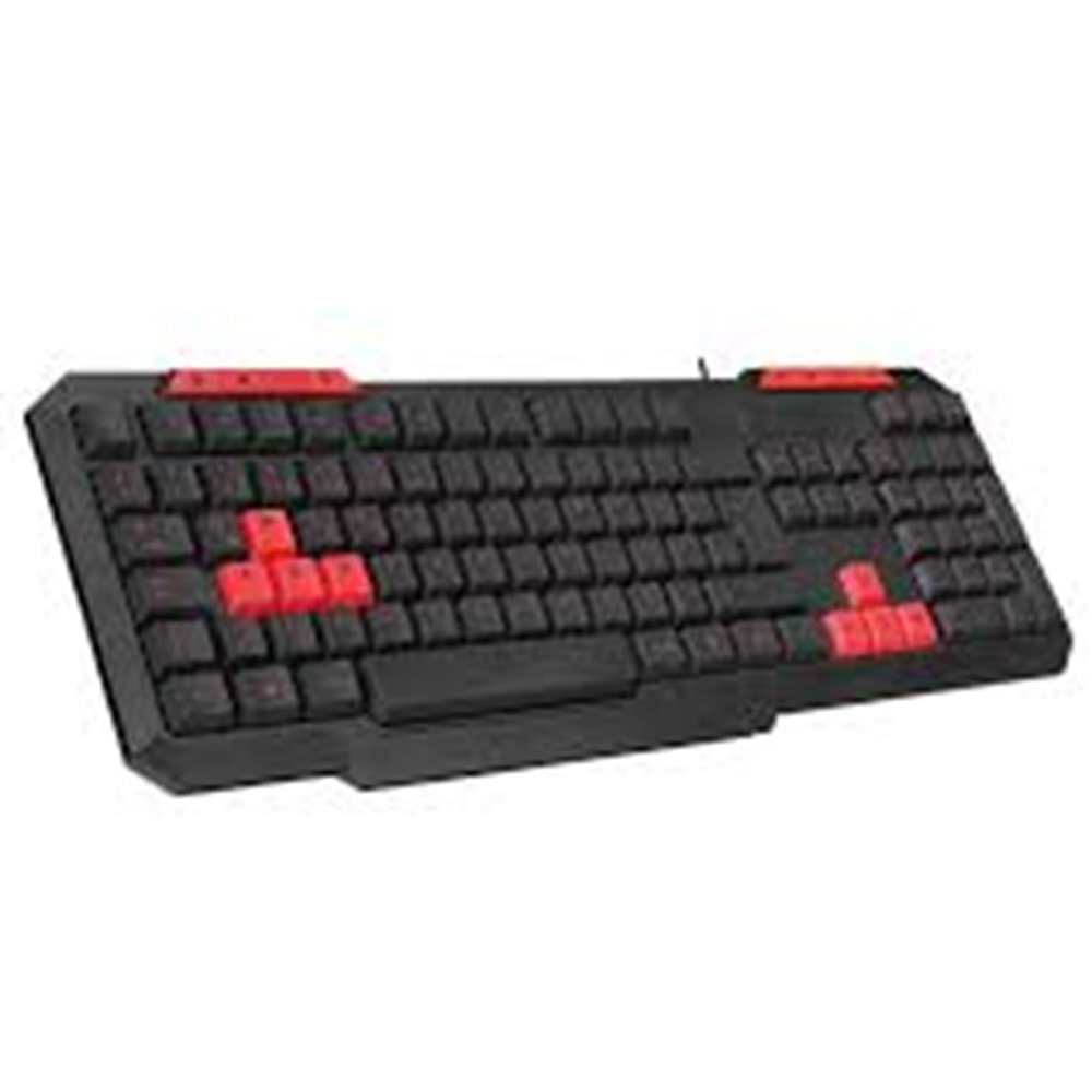Everest KM-6825 Siyah Usb Kırmızı Tuşlu Türkçe Multimedia Klavye + Mouse Set