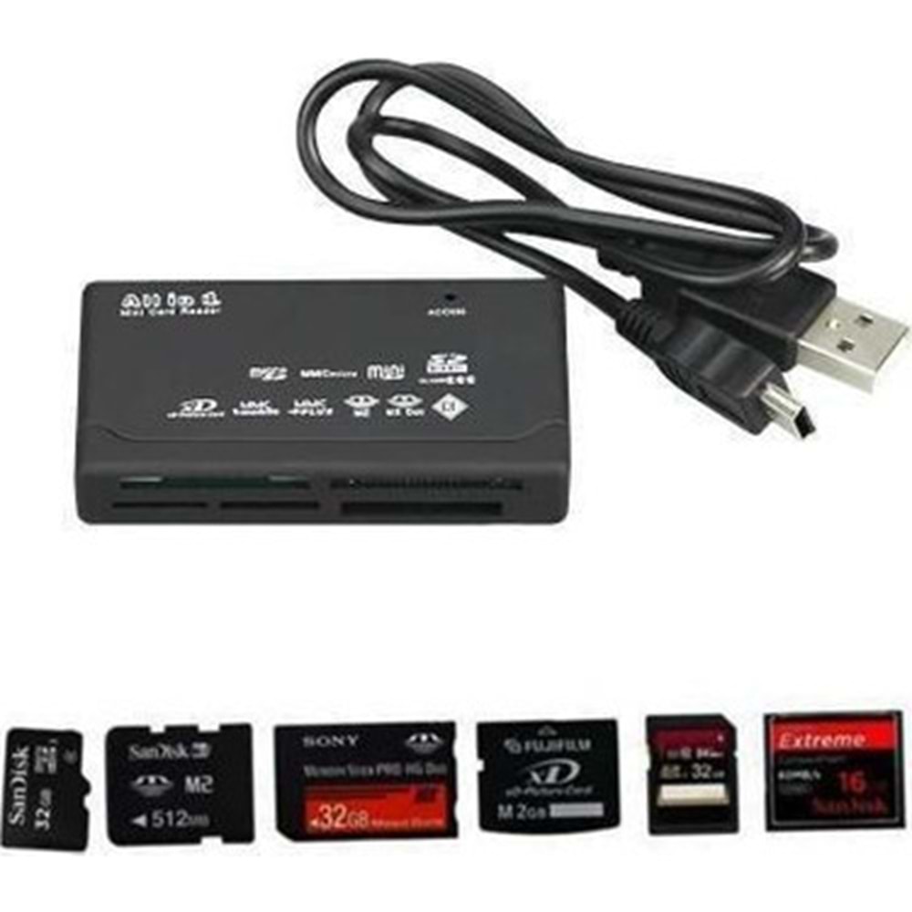 Molix MX-550 Micro SD/SD/Mini SD/SD HC Çoklu Kart Okuyucu
