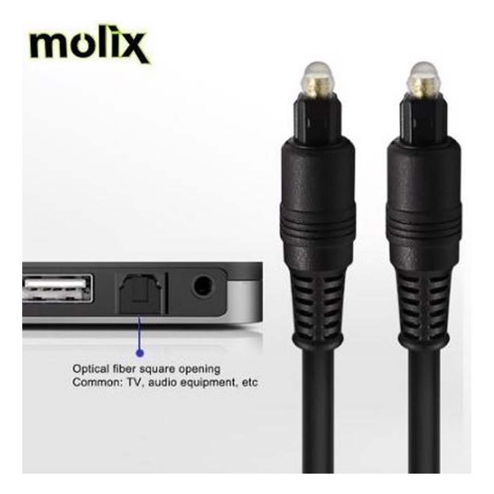Molix MX-4002 1,5 Metre Dijital Fiber Optik Ses Kablosu