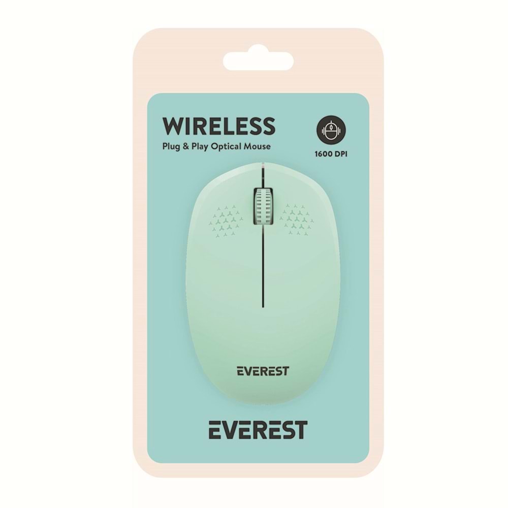 Everest SMW-88 2,4GHZ Kablosuz USB Yeşil Kablosuz Mouse