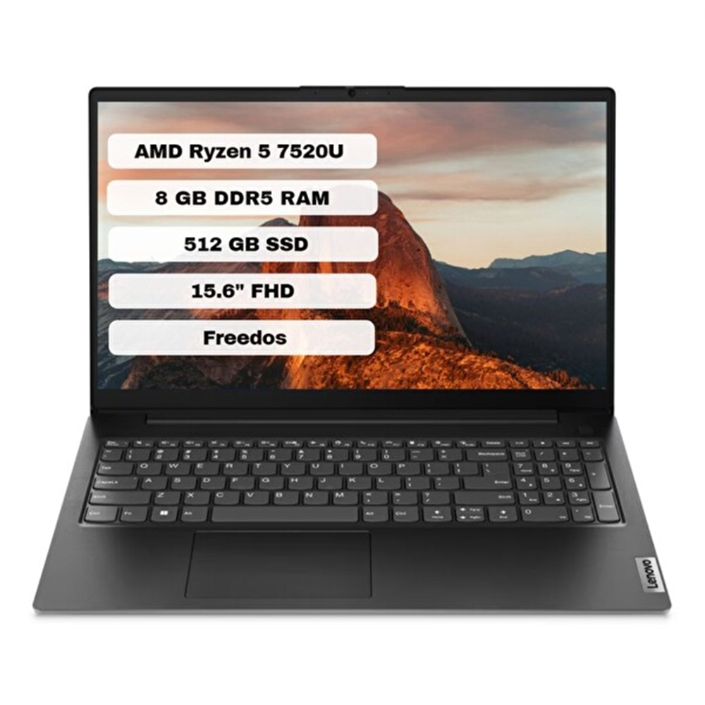 Lenovo AMD Ryzen 5 7520U 8GB 512GB SSD Freedos 15,6