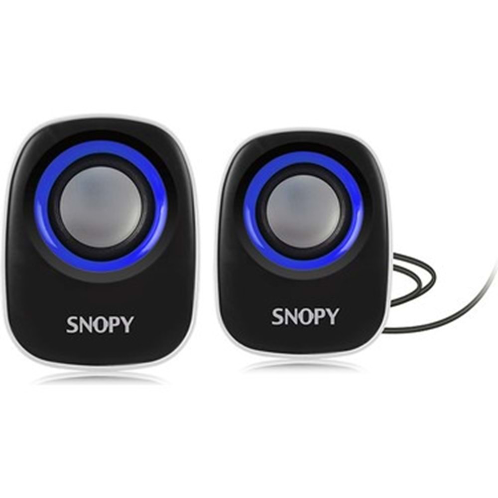 Snopy SN-120 2,0 Siyah/Mavi 1+1 USB Speaker