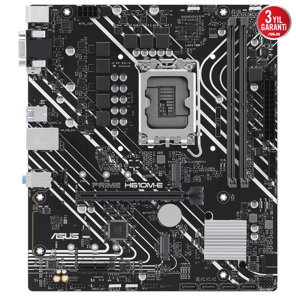 Asus Prime H610M-E D4-CSM DDR4 1700P USB3.2 3200MT/s mATX Anakart