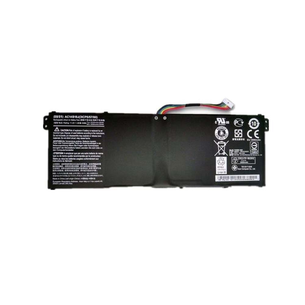 Retro RACL-073 Acer AC14B18J 3CELL Uyumlu Siyah Notebook Bataryası