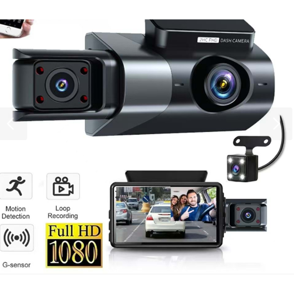 Securitech 3Kameralı Destekli Araç Kamerası (1080P+480P+480)(A37)(E27)