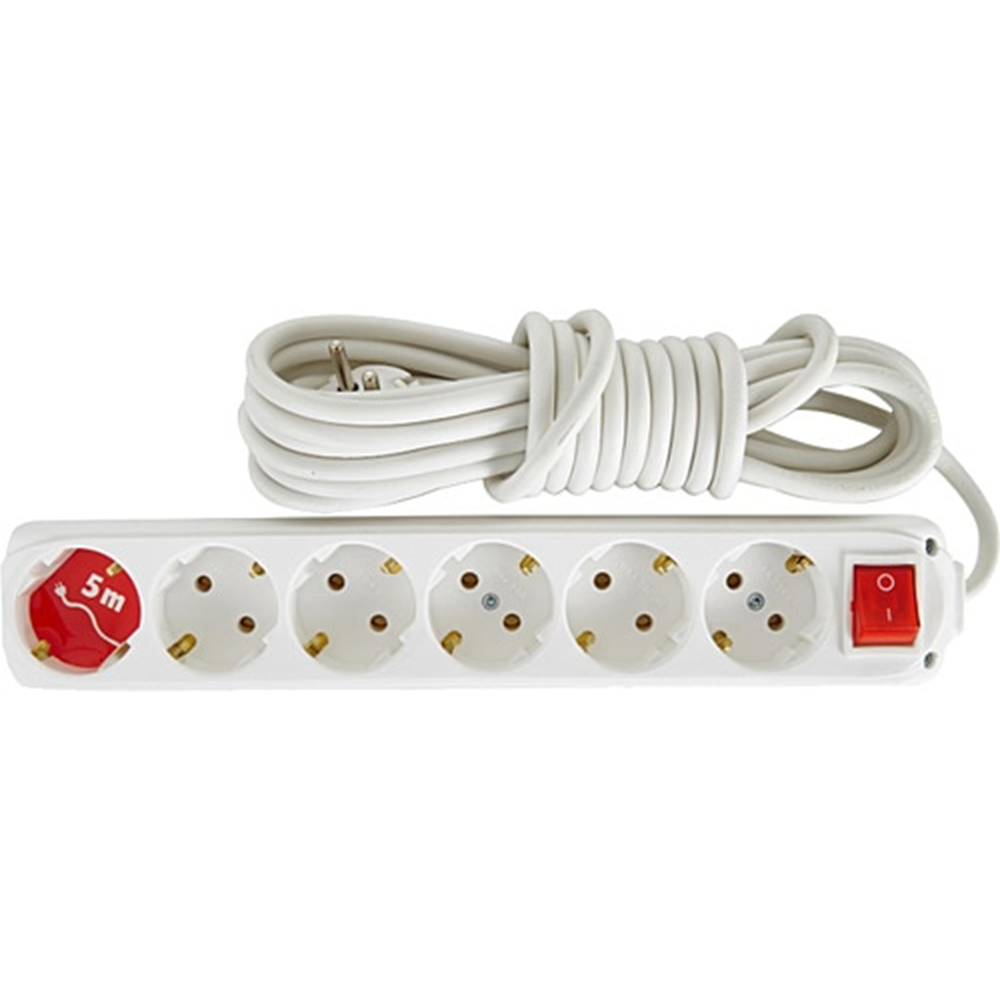 Almera 6lı 5mt Anahtarlı Topraklı Priz (9260205)