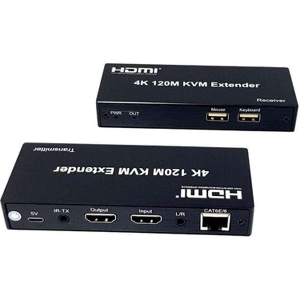 Novacom NVC-KVM4120M 4K 120MT KVM/HDMI/USB/IR HDMI EXTENDER