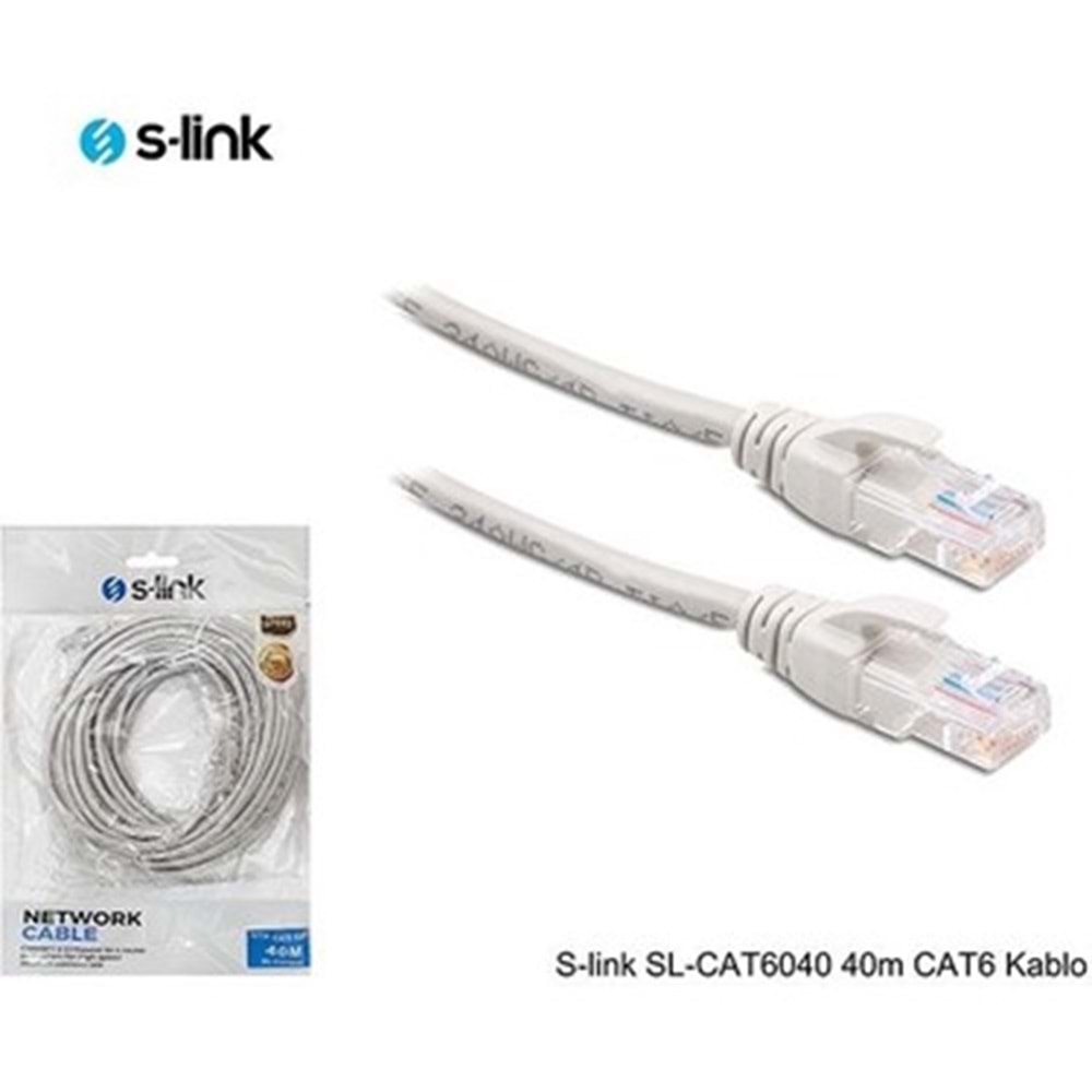 S-Link SL-CAT6040 40M CAT6 İnternet Patch Kablo