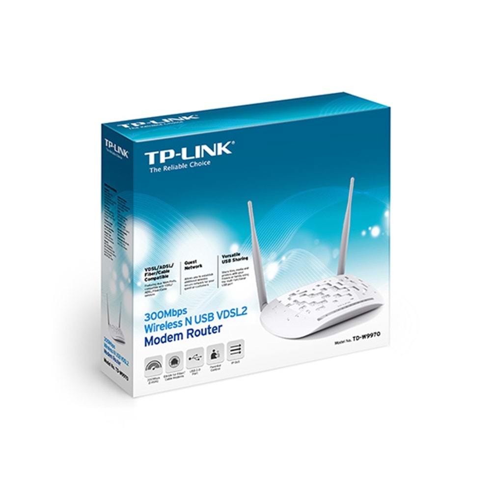 TP-Link TD-W9970 4PORT VDSL/ADSL 300MBPS Router Modem