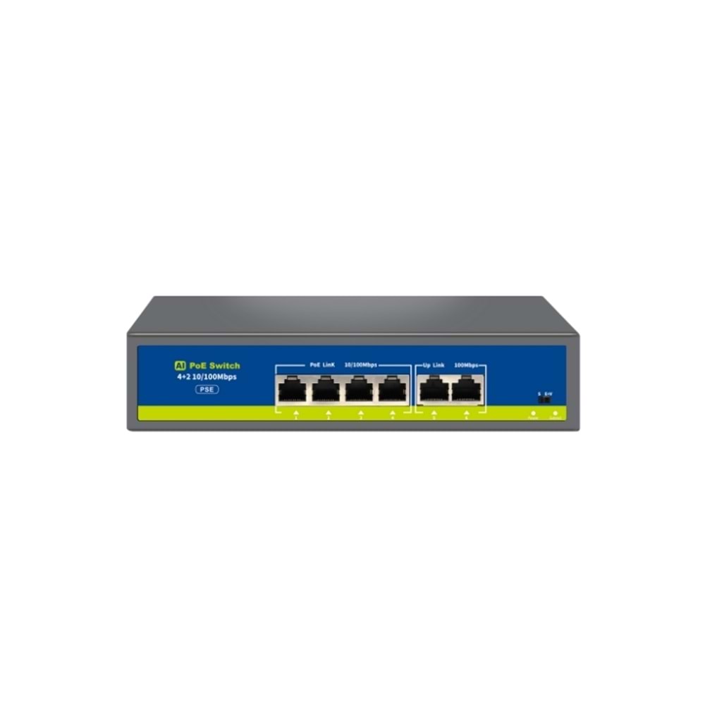 Nova NVC-HIF0420FBL-C 4PORT 10/100 2XUPLINK 10/100MBPS Poe Switch