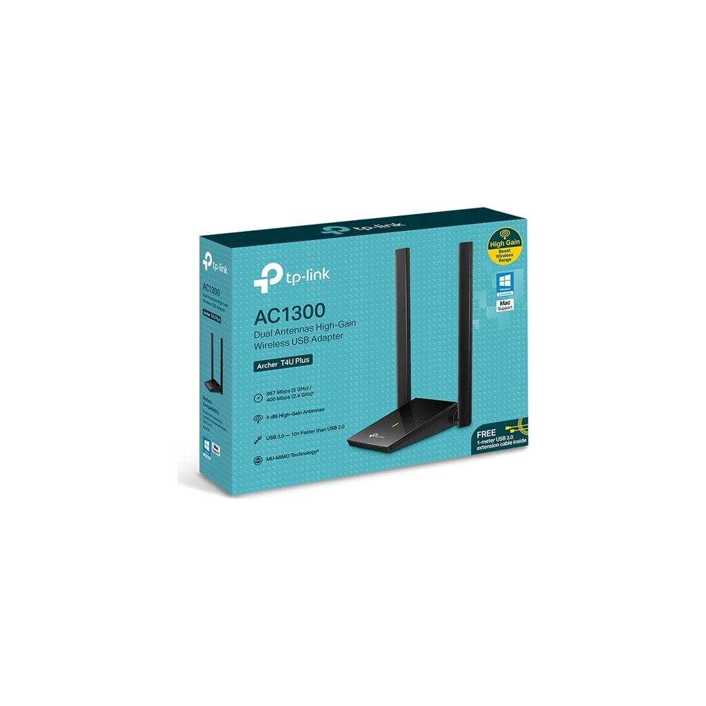 TP-Link ARCHER T4U PLUS 1200MBPS Çift Antenli USB Adaptör