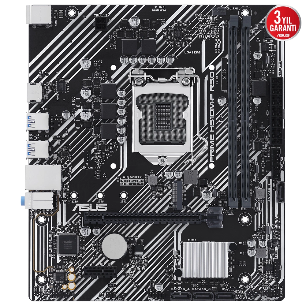 Asus Prime H510M-F R3.0 LGA1200 DDR4 3200MHZ M.2 NVME M-ATX Anakart