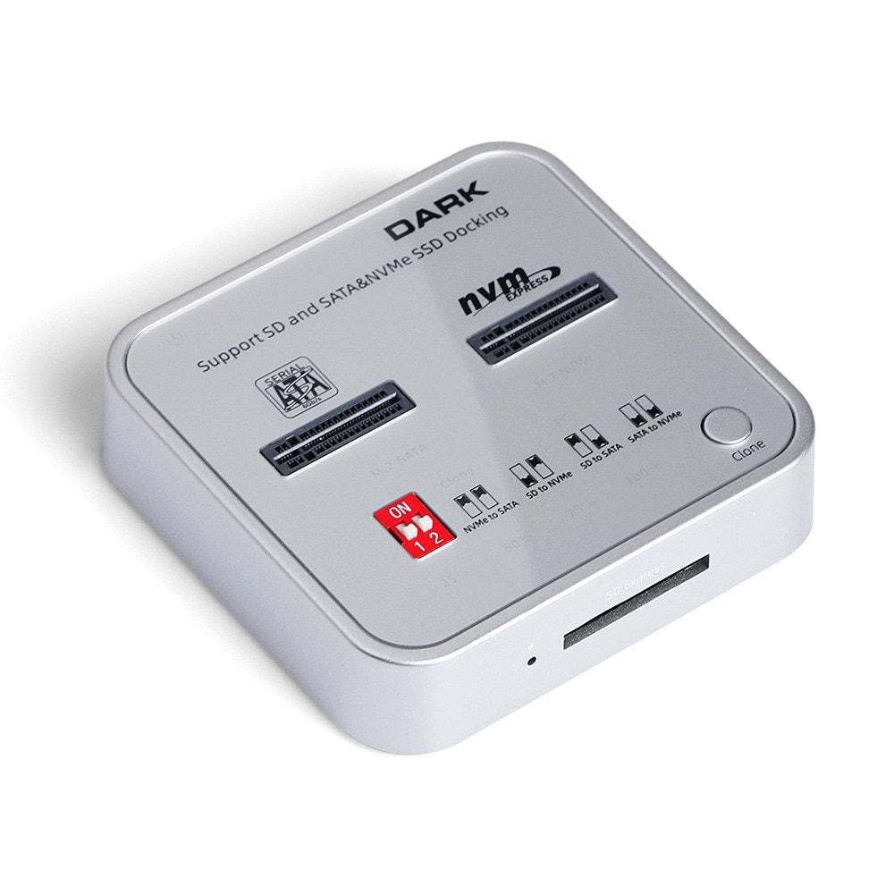 DARK DK-AC-DSDM2C USB3.2 M.2 NVME CLONE DOCKING