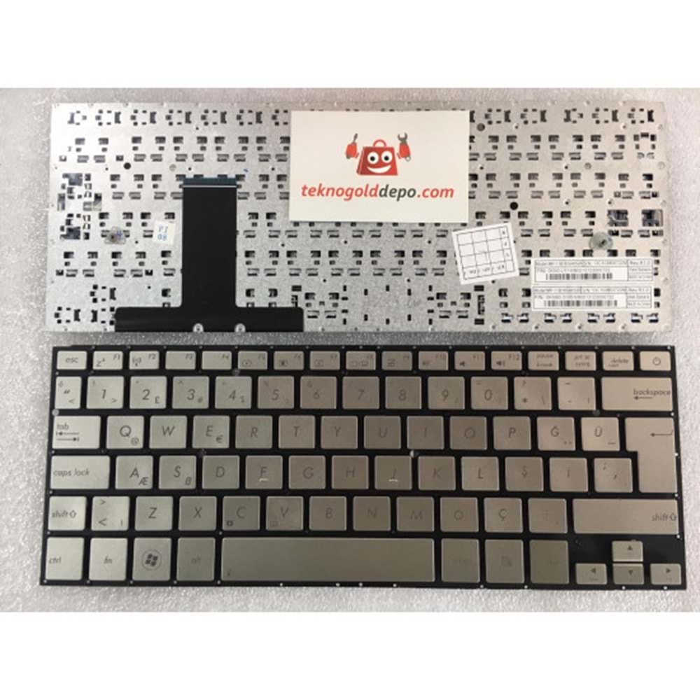 Retro NBKL400S Asus UX31 Uyumlu Gümüş Notebook Klavyesi