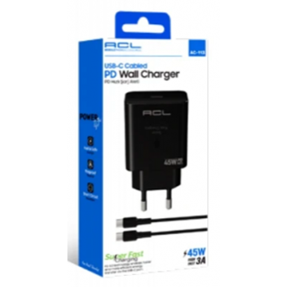 ACL AC-113 45W 3A TYPE-C TO TYPE-C Telefon Şarj Adaptörü