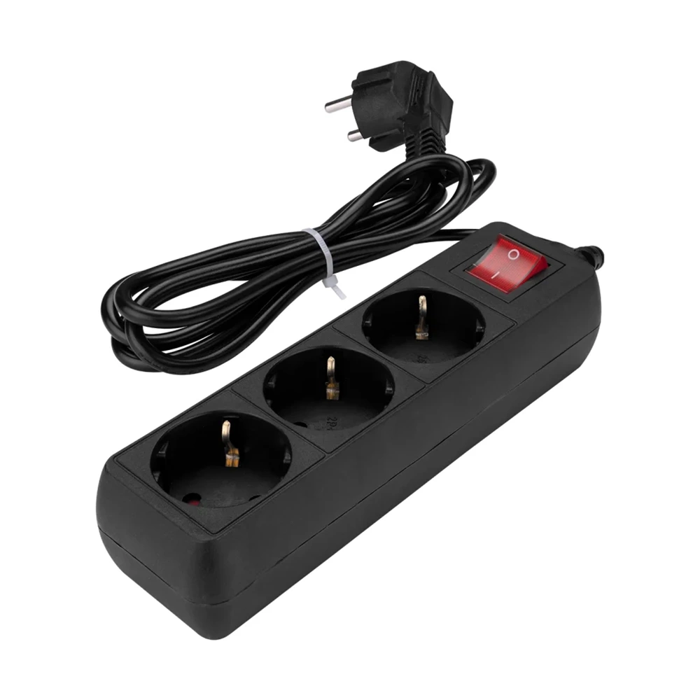 S-Link SPG3-X 1.5M Akım Korumalı Siyah 3Lü Grup Priz