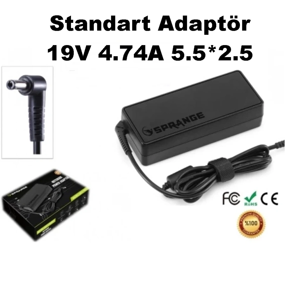 Sprange SR-L10 19V 4.74A 5.5*2.5 90W Asus Uyumlu Notebook Adaptör