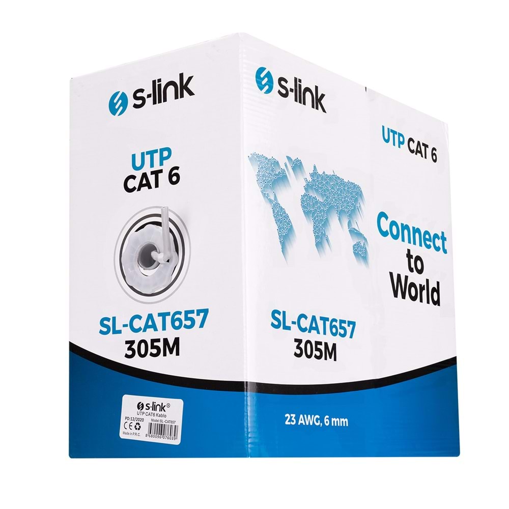 S-Link SL-CAT657 23AWG 305M UTP CAT6 İnternet Patch Kablo