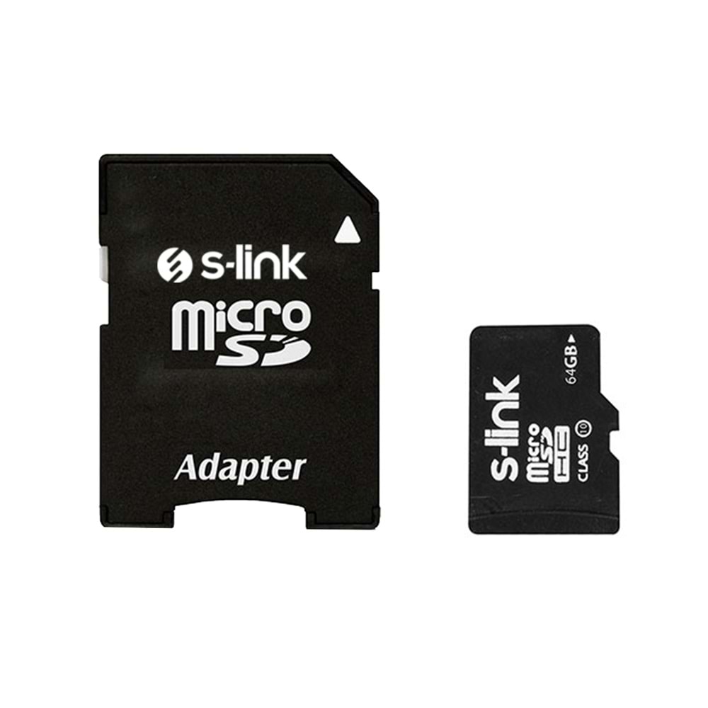 S-link SL-TF264 CLASS10 NAND 64GB MicroSD Hafıza Kartı