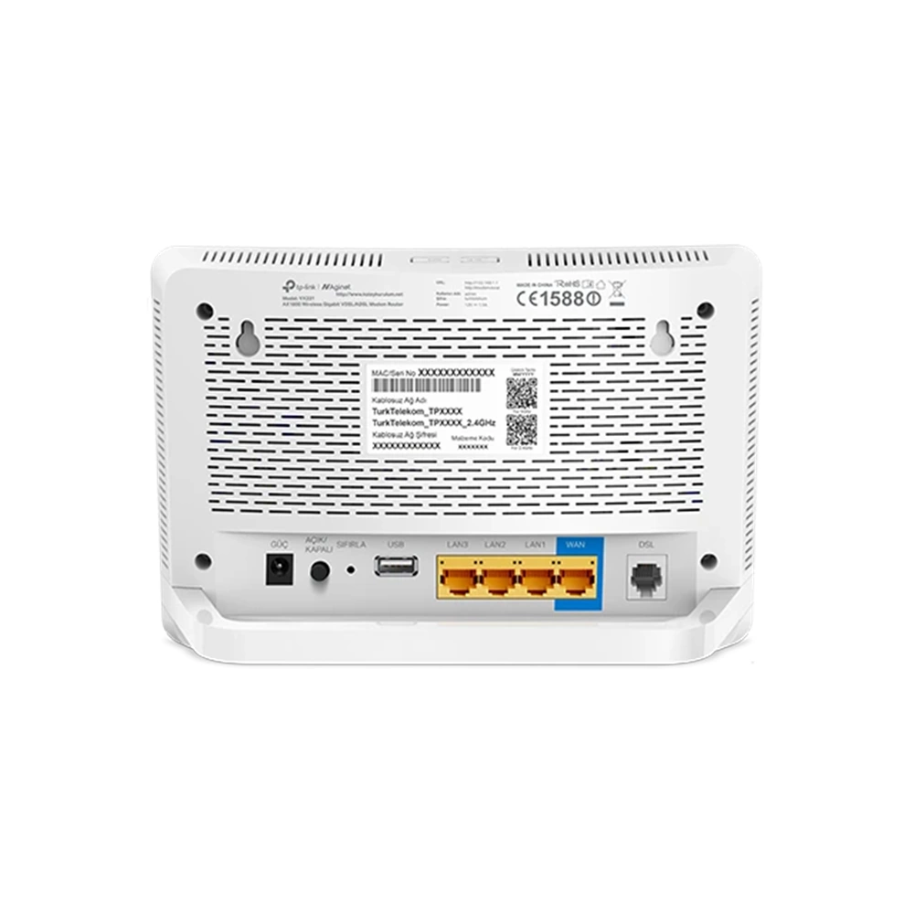 TP-Link VX231 AX1800 Wi-Fi 6 VDSL2/ADSL/Fiber 5GHZ Modem