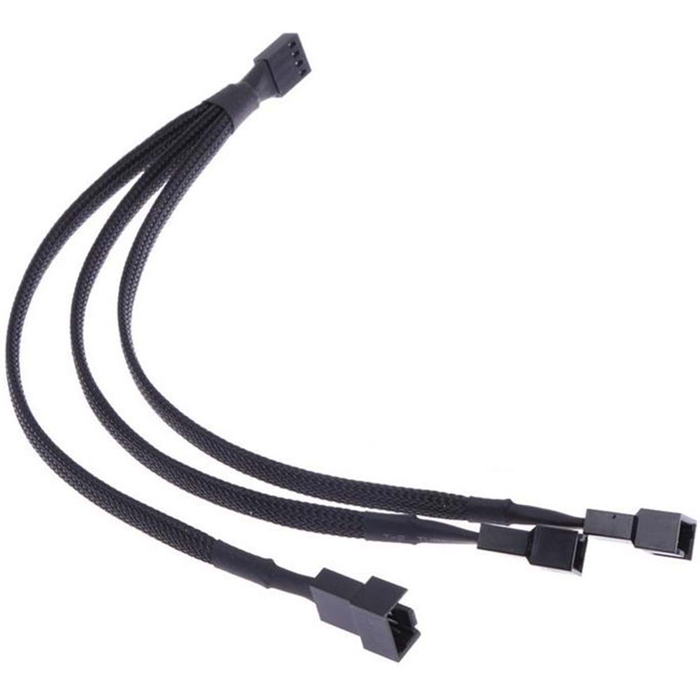 Alfais 4303 1xIN 3xOUT 4Pin Y PWM Fan Çoklayıcı Splitter Kablosu