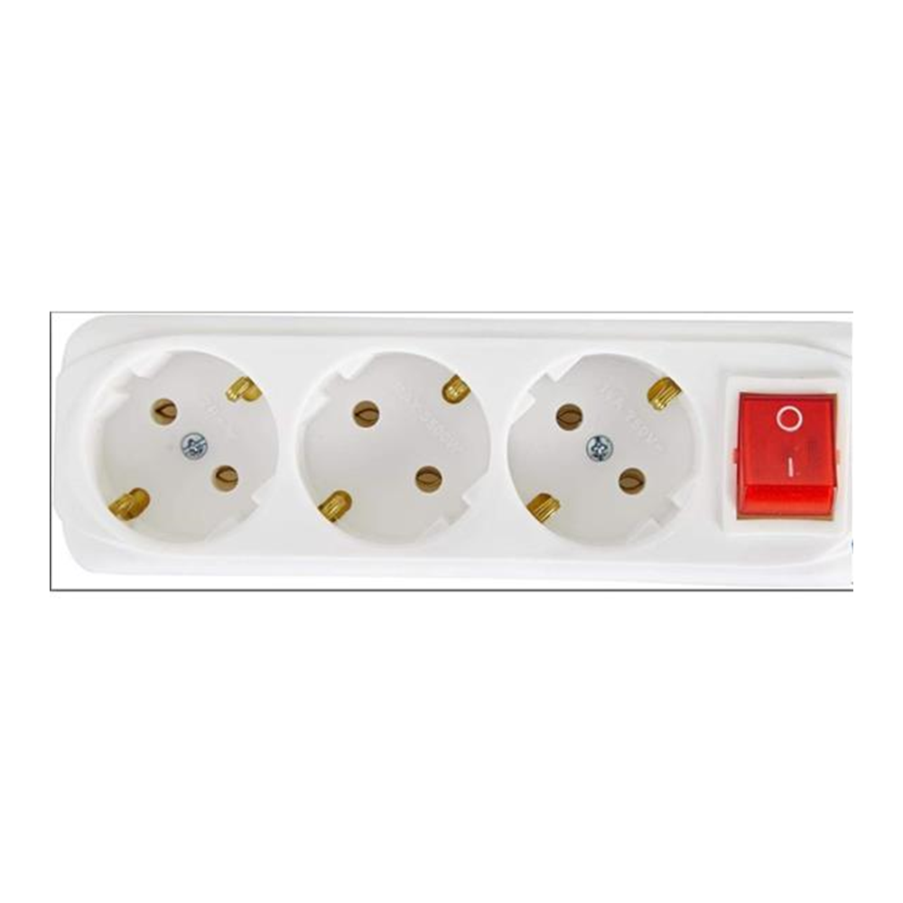 Almera 3Lü 3M Anahtarlı Topraklı Grup Priz (9230203)