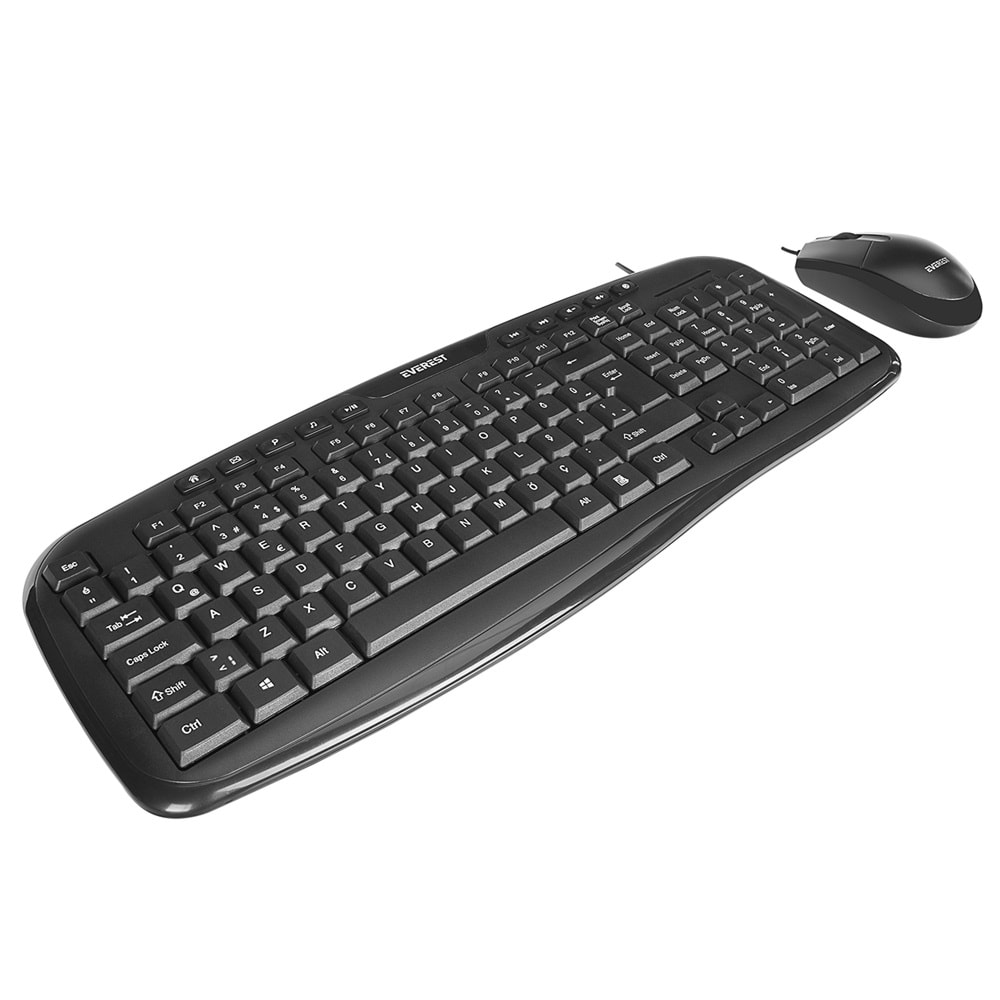 Everest UN-795 USB Q Siyah Kablolu Multimedia Klavye Mouse Set