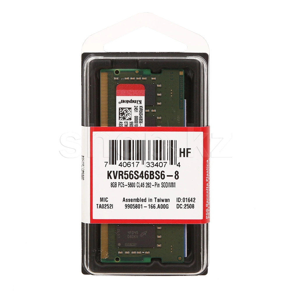 Kingston 8GB DDR5 5600MHZ CL46 SODIMM Notebook Bellek Ram (KVR56S46BS6-8)