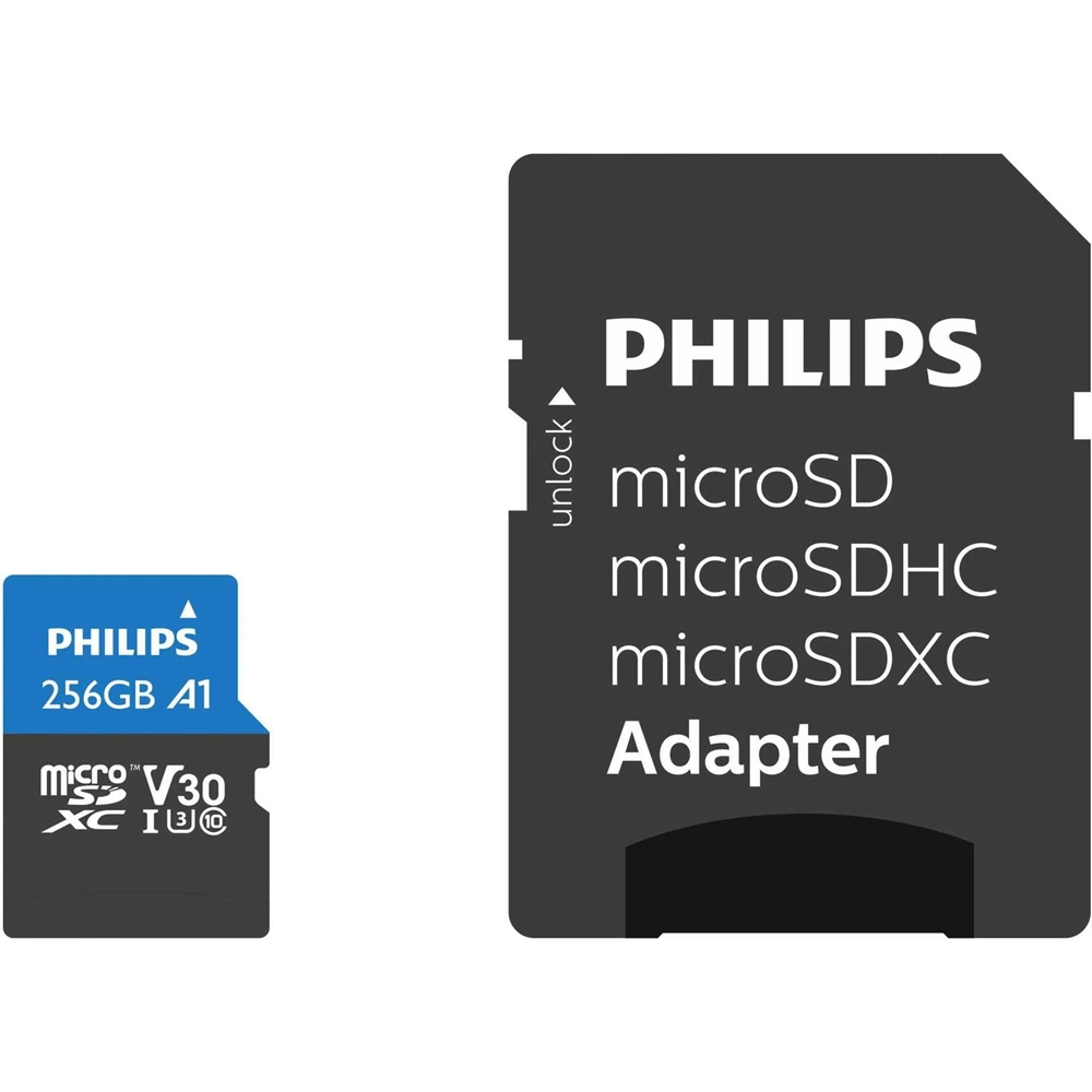 Philips 256GB 100MB/S CLAS10 U3 UHS Micro SD Hafıza Kartı (FM25MP65B/00)
