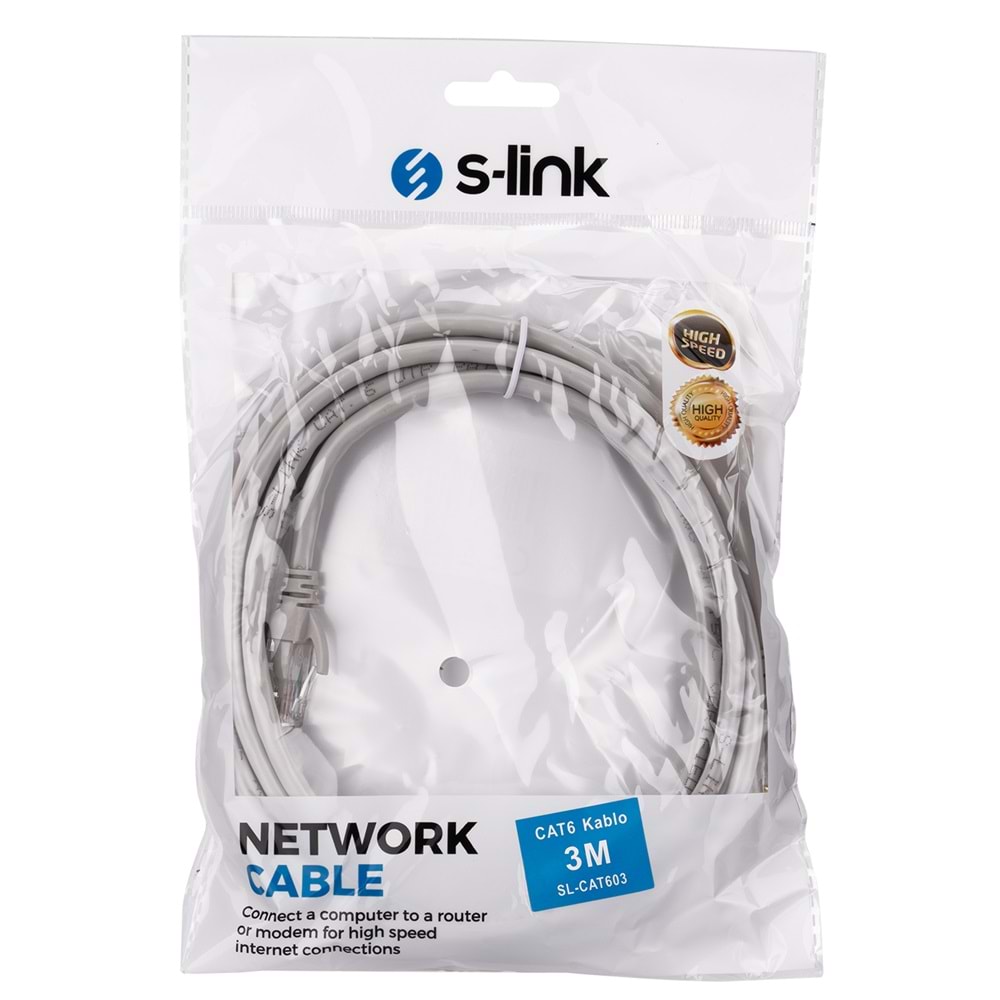 S-Link SL-CAT603 3M CA6 PATCH İnternet Kablosu